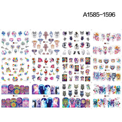 2021 New Geometric Letter nail sticker Water Slider Russian winter decal Christmas new year gift nail slider temporary tattos