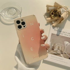 Ins nice leather sunset phone case art cover for iphone 8 7 plus 11 12 mini pro max x xs max xr shockproof protective capa shell