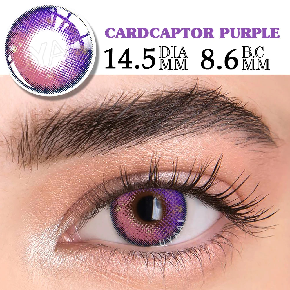 YICKYUE  -  1 Pair Halloween Cosplay Lenses Color Contact Lenses for Eyes Anime Lenses Genshin Impact Violet Lenses Purple Lenses