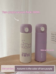 Cute Japanese Cartoon Bomb Buckle Thermos Mug Ladies 304 Stainless Steel Student Water Cup Portable Compact High-value Mug