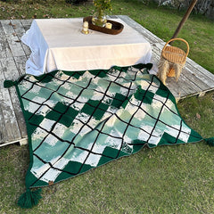 YICKYUE  -  Office Nap Blanket Nordic Style Sofa Towel Bed End Decorative Blanket Plaid Tassel Pendant Knitted Blanket