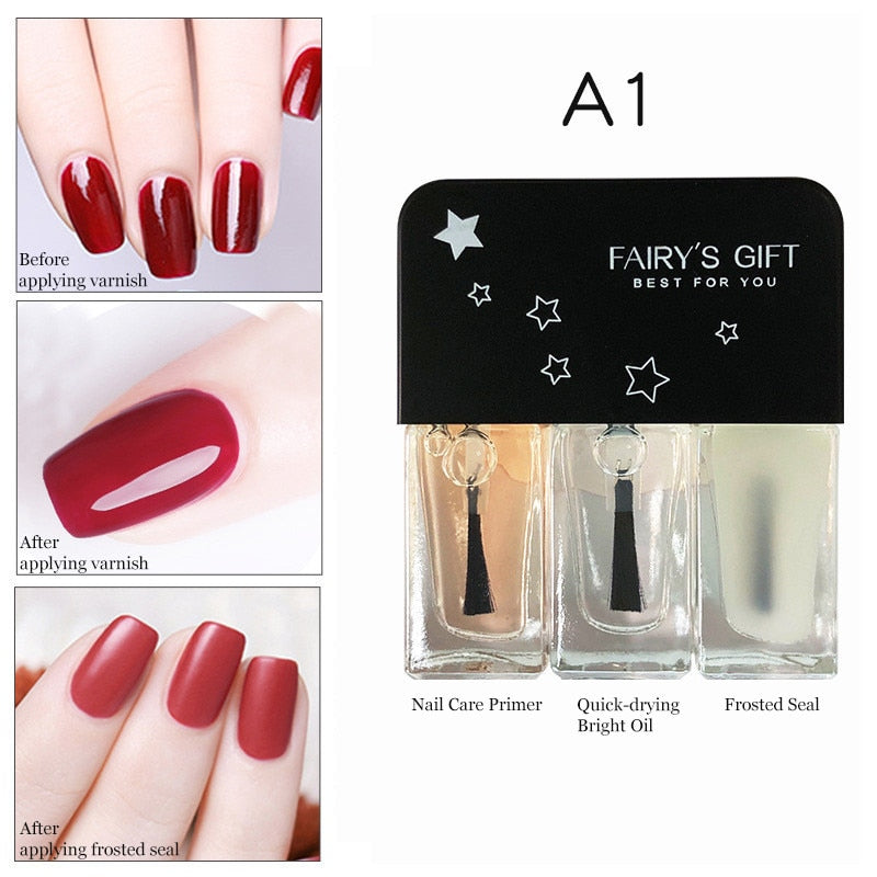 3 In1 No Baking Gel Nail Polish Lasting Quick Drying Non-Toxic Non-Tearable Nail Varnishes Hybrid Lacquer for Manicure Nail Art
