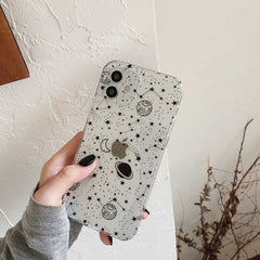 Moon starry sky planet soft silicone phone case for iphone 12 pro max mini 7 x 11 xsmax 8 plus xr cartoon shockproof cover capa