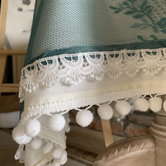 Retro Green Lace Table Cloth Rectangular European Tablecloth for Party Hotel Wedding 2 Layer Table Covers Dinning Room Decor
