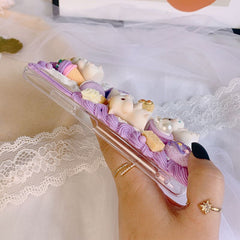 Handmade For Samsung s21 ultra case 3D Caroon galaxy s20 FE s10/s9/s8 plus Kawaii phone shell  note 20 creamy cover a52 a72 5G
