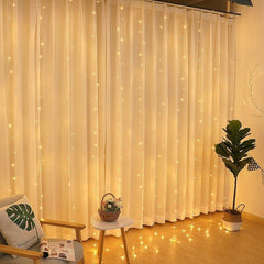 New Year 2022 Festoon Led Light Curtain Christmas Holidays New Year's Decor Noel Christmas Ornaments Decoration for Bedroom