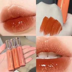 YICKYUE  -  New 6 Color Mirror Dyeing Lip Gloss Moisturizer Liquid Lipstick Waterproof Long Lasting Red Lip Tint Korean Makeup Cosmetic
