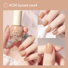 10ML Nail Polish Water-based Peelable Normal Nail Polishes Quick Drying Free Baking Long-lasting Matte Pure Color Gel Varnishes
