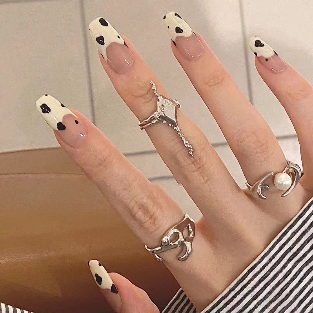 Cute Cow Handmade Press On Nails