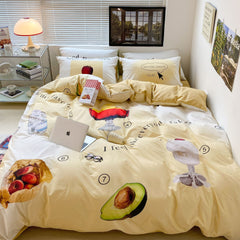 YICKYUE  -Household Fashion Simple Pure Cotton 3D Printing Bedding