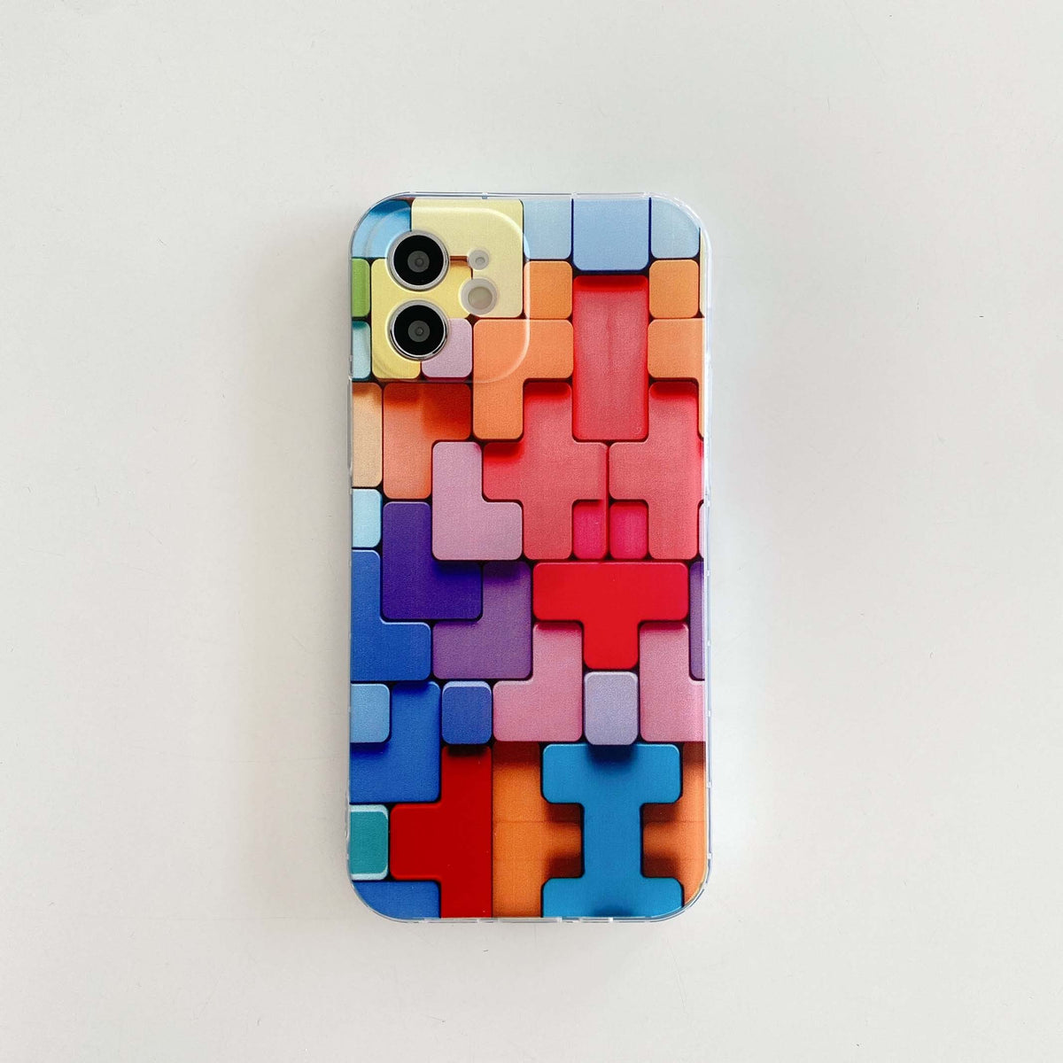 Building Blocks clear phone case cute cartoon silicone cover funda for iphone 12 mini pro max 11 xs max 7 8 plus x xr capa