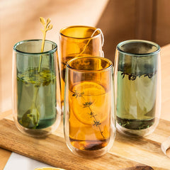 250ml Double Layer Glass Cup Heat-resistant Tea Coffee Mug Beer Cups Creative Cold Beverage Transparent Milk Juice Drinkware