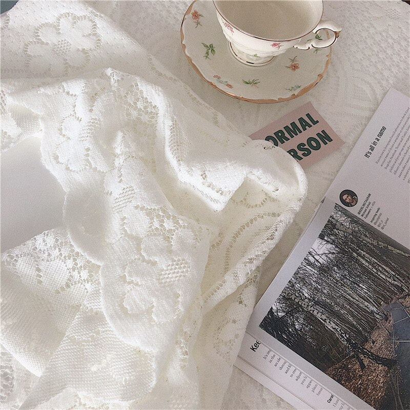 Korean Style White Lace Tablecloth Home Decoration Simple Coffee Table Tablecloth Background Cloth Sofa Back Towel