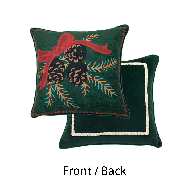 YICKYUE  -  Christmas Tree Square Pillow Double-Sided Printing Creativity Festive Atmosphere Home Decoration And Accessories Sofa Cushions