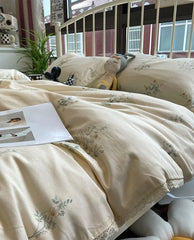 YICKYUE  -  Elegant fairyfair pastoral bedding set,twin full queen king rustic floral cotton home textile bed sheet pillow case quilt cover