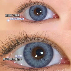 YICKYUE  -  2Pieces Colored Contact Lenses Bueatiful Pupil Color Circle Lens Iris Prescription Yearly Natural Coloured Contacts