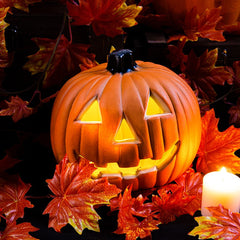 20cm Halloween Pumpkin Led Lamp Creative Lantern Decoration Flashing Ghost Festival Glowing Shopping Park Indoor Garden Decorat