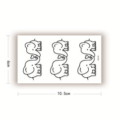 Waterproof Temporary Tattoo Sticker Cute Elephant Design Body Art Fake Tattoo Flash Tattoo Wrist Ankle Female