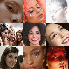 3D Glitter Diamond Makeup Eyes Face Rhinestone Facial Crystal Forehead Rhinestones Tattoo Sticker Festival Body Art Decorations
