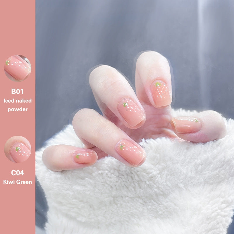YICKYUE  -  10ml Pearlescent Water-based Nail Polish White No Baking Can Tear Bright Color Nail Frosting Nail Polish Without Baking Lamp