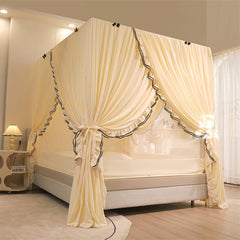 YICKYUE  -  New Princess Style Home Bedroom Full Bottom Anti Drop Children's Mosquito Net Full Cover Dust and Light Shielding Bed Mantle