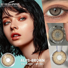 YICKYUE  Colored Contact Lenses for Eyes Natural Eye Lenses Gray Contacts Green Lenses Blue Lenses Fashion Brown Lenses 1 Pair
