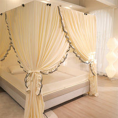YICKYUE  -  New Princess Style Home Bedroom Full Bottom Anti Drop Children's Mosquito Net Full Cover Dust and Light Shielding Bed Mantle