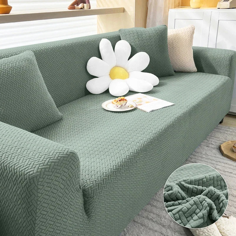 YICKYUE  -  Thick Sofa Cover for Living Room Elastic Jacquard 1/2/3/4 Seater Sofa Cover L-shaped Corner Sofa Cover