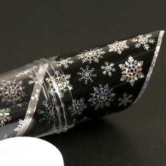 Christmas Theme Nail Foil 3D DIY Snowflakes Manicure Nail Art Transfer Starry Sticker Nail Decorations Accessories