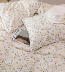 YICKYUE  -  Romantic sweet strawberry bedding set double,full queen king rustic flower cotton home textile bed sheet pillow case duvet cover