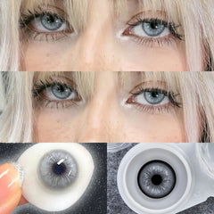 YICKYUE  Colored Contact Lenses | Gray & Hazel Lenses | Small Pupil Natural | 2Pcs Yearly Beauty Contacts for Summer & Autumn