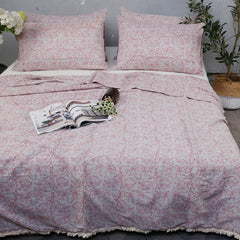 Yickyue Double Layer 100% Linen Throw Blankets Sofa Cover Bedspread Home Decor Drop Shopping Bed Cover 200x230 Home Textile