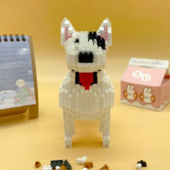 Balody 18245 American Pit Bull Terrier Dog Animal Pet 3D Model DIY Mini Diamond Blocks Bricks Building Toy for Children No Box