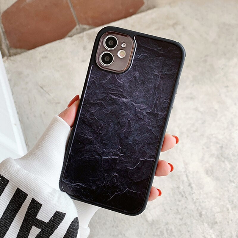 Luxury Marble Silicone Shockproof Phone Soft Case For iPhone 11 12 Pro Max Mini X Xs XR 7 8 Plus SE 2 2022  Lens protection Cover