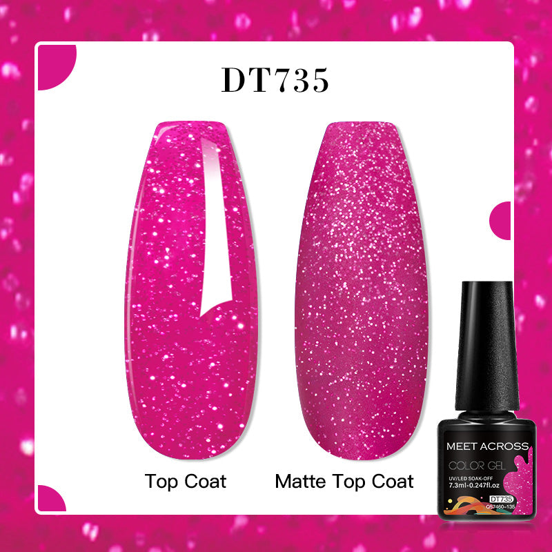 YICKYUE  -  7.3ml Avocado Color Nail Gel Polish Semi Permanent DIY Nail Supplies Manicure Gel Varnish Soak Off Base Top Coat