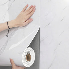 1 roll marble thick foam wallpaper waterproof and antifouling self-adhesive wall sticker suitable for bedroom and living room