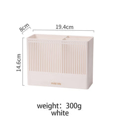 Wall Hanging Kitchen Storage Holder Spoon Fork Chopstick Tableware Organizer Drainer Rack Multifunction Flatware Cutlery Drying