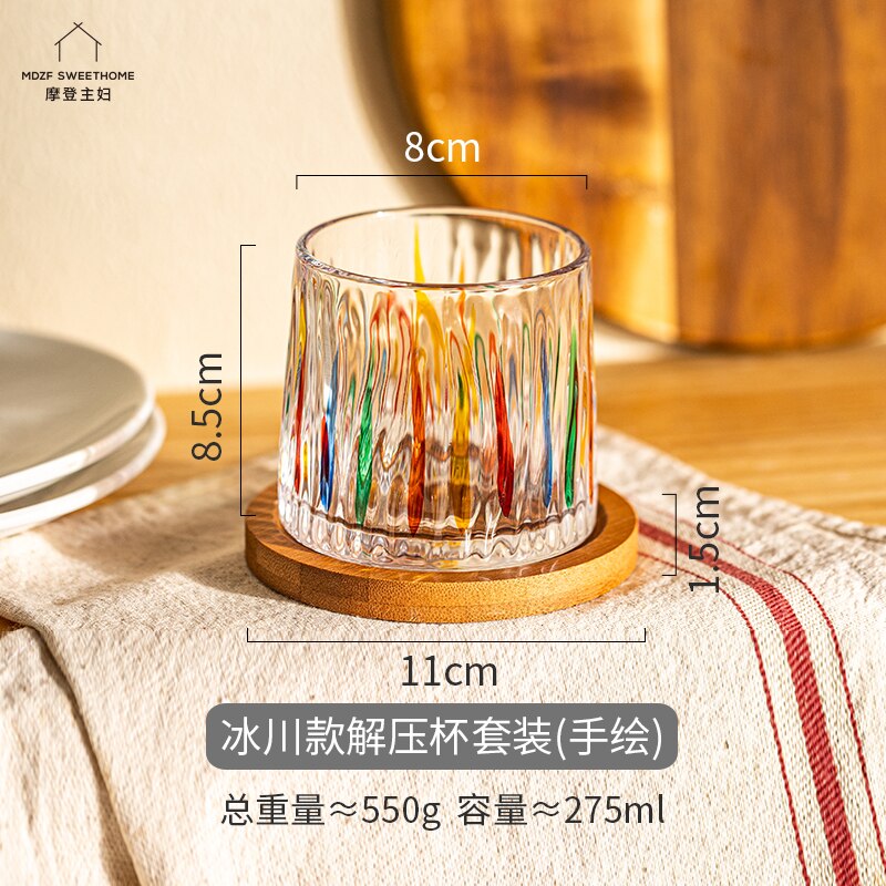 Luxury Whisky Tumbler Cup Spinning Beer Glass Durable Martini Glass Tequila Shots Glass Whisky Glass Old Fashion RUM Glass
