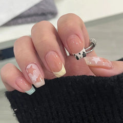 Cute Star Handmade Press On Nails