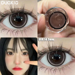 YICKYUE  -  2pcs Color Contact Lenses With Nature Black Lenses Myopia Degree-0.00~ -8.00 Beauty Pupil Makeup Eye Free Shipping
