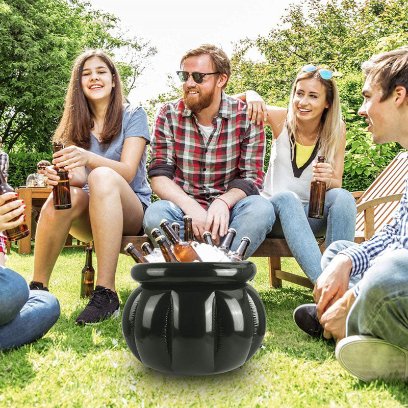 YICKYUE  -  Large Inflatable Halloween Cauldron St Patrick Cauldron Pot Of Holder Candy Cauldron Kettles Witch’s Cauldron Party Decoration