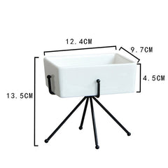 Yickyue new Iron Art Ceramics Storage Box  Home Storage Supplies Utility Cosmetic Container Desktop Holder Office Desk Accessories