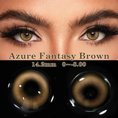 YICKYUE  -  1Pair Colored Contact Lenses with Prescription Myopia Blue Lenses with Degree Gray Pupils Brown Lenses Fashion Yearly