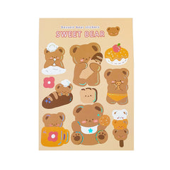 W&G cartoon cute bear stickers ins stickers hand account material Kawaii decoration stickers