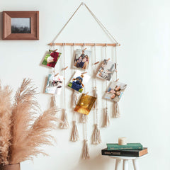 Photo Display Macrame Wall Hanging Hanging Wall Pictures Boho Home Decor Kids Baby Room Decoration Gift  Friend And Family