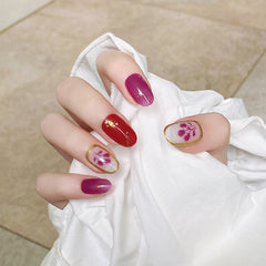 Daisy Detachable False Nails Sweet Simple Decals French Fake Nails with designs Beauty Ballerina Nail Tips Art for Women