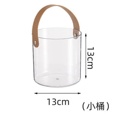 Transparent Flower Plant Basket Ice Bucket Picnic Bread Basket Fruit Snacks Food Container Kitchen Seasoning Pantry Organizer