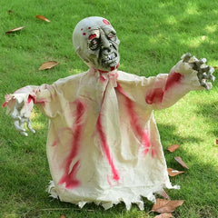 YICKYUE  -  Large Voice Control Skeletons Outdoor Halloween Scary Decorations Moveable Creepy  Animated Sound Effect Prop for Haunted House