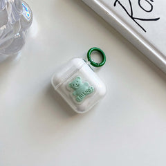 Happy bear shockproof earphone shell for airpods pro charging case wireless bluetooth box for apple airpod 3 2 1 cute 3d cover