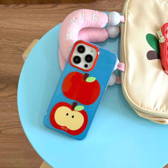 YICKYUE   -  Transparent Blue Red Fruit Phone Case For Iphone 14Pro 15ProMax 13Pro 12 14 13 15 Pro Max 15Pro Summer 3D Ball Cute Cover Shell